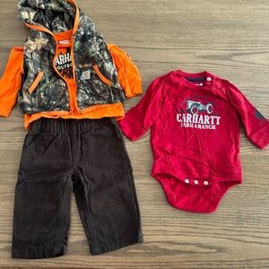 Carhartt 3M Baby Bundle - Shirt Vest Pants Onesie